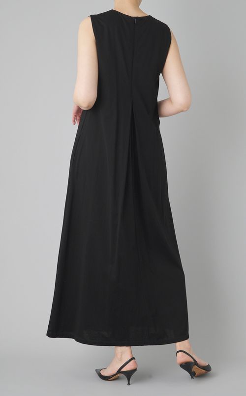 【reADdress】ノースリーブプリーツロングワンピース