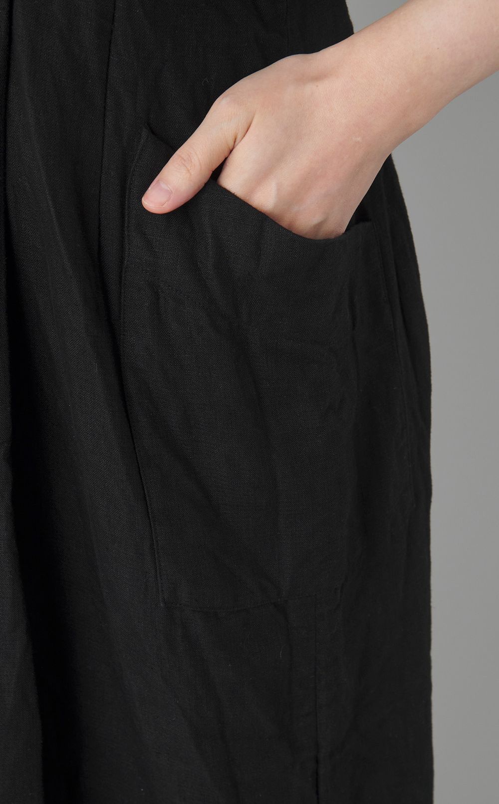 【reADdress】サイドポケットリネンワンピース