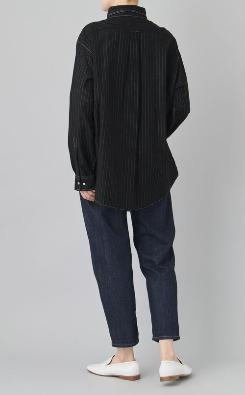 【reADdress】ストライプコットンシャツ