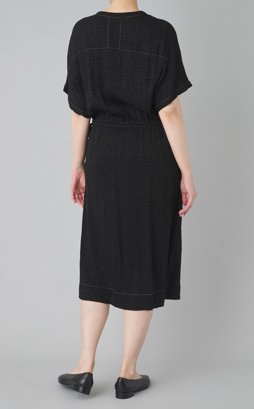 【reADdress】Vネックウエストギャザーワンピース