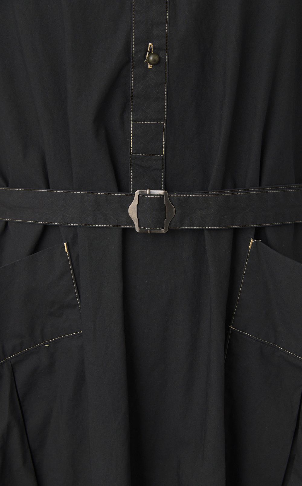 【reADdress】スタンドカラーコットンミリタリードレス