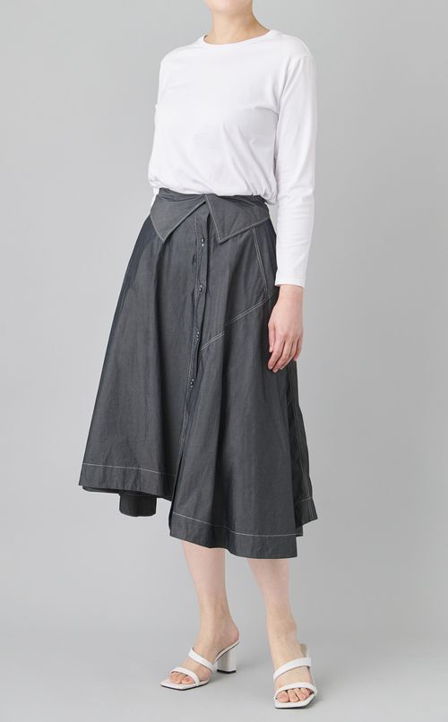 【reADdress】コットンポプリンミディスカート