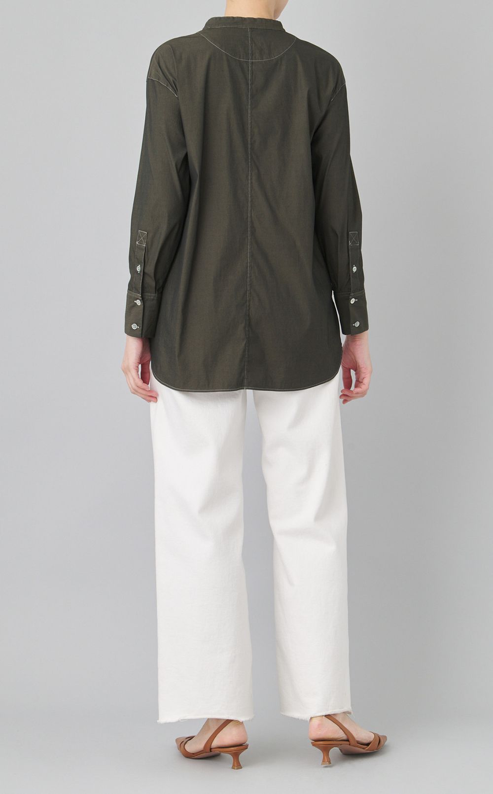 【reADdress】マオカラーオーバーサイズシャツ