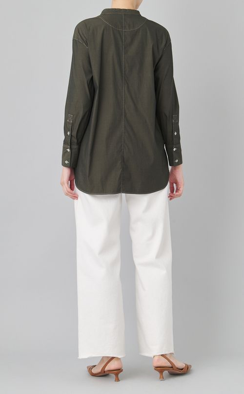 【reADdress】マオカラーオーバーサイズシャツ