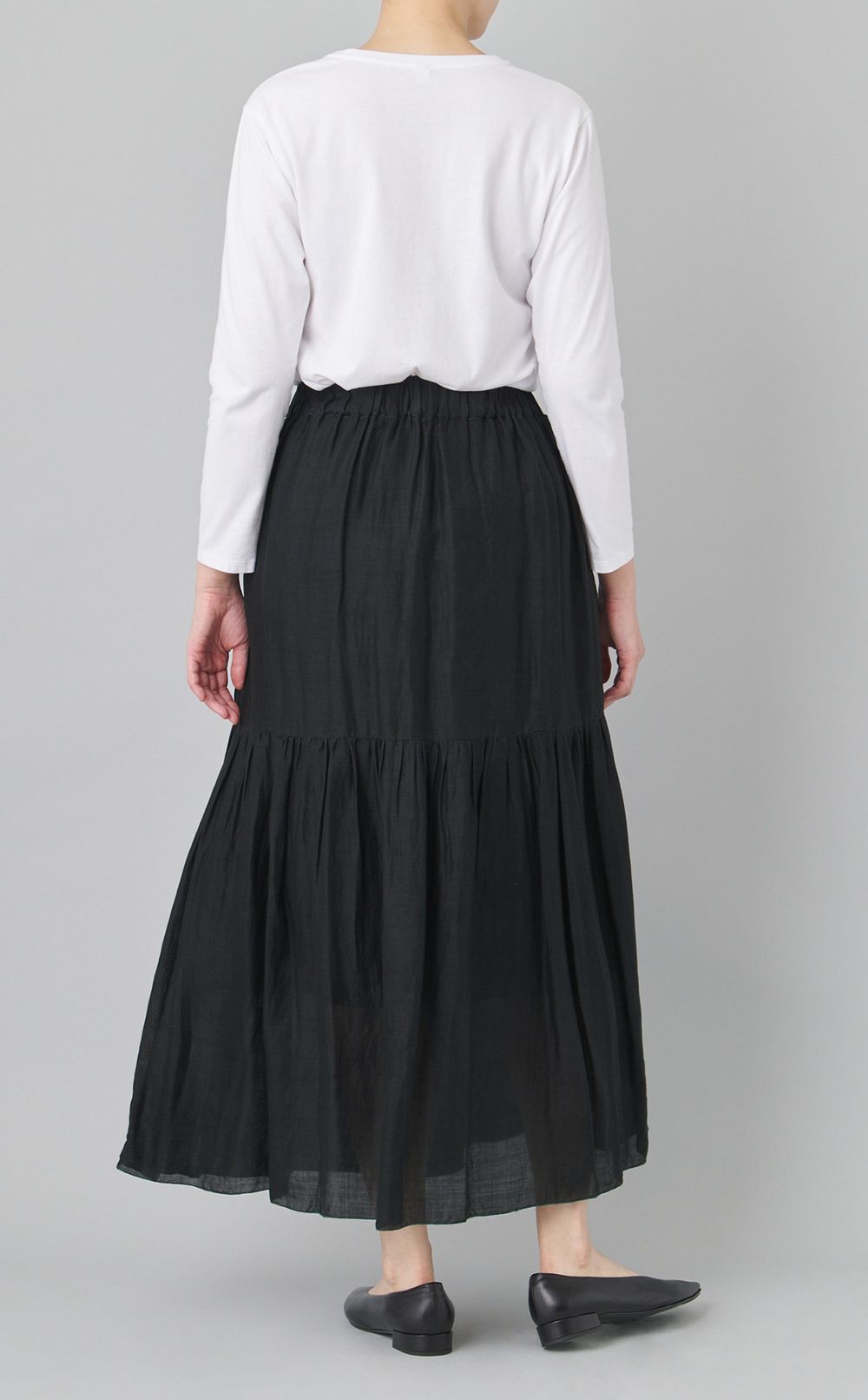 【reADdress】リネンティアードスカート