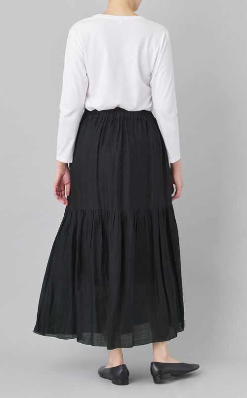 【reADdress】リネンティアードスカート