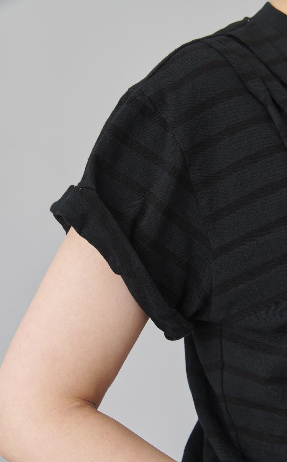 【reADdress】ボーダー切替レーススカートワンピース