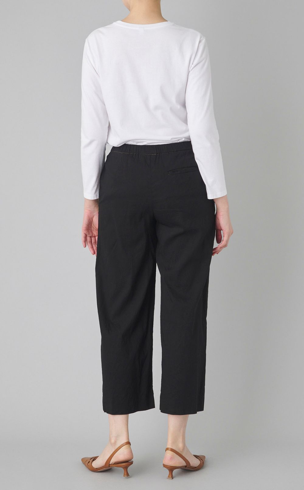 【reADdress】ワイドクロップドプルオンパンツ