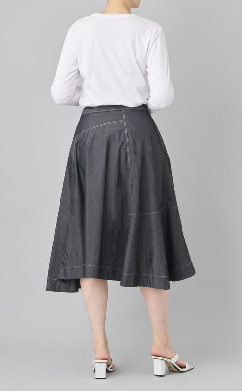 【reADdress】コットンポプリンミディスカート