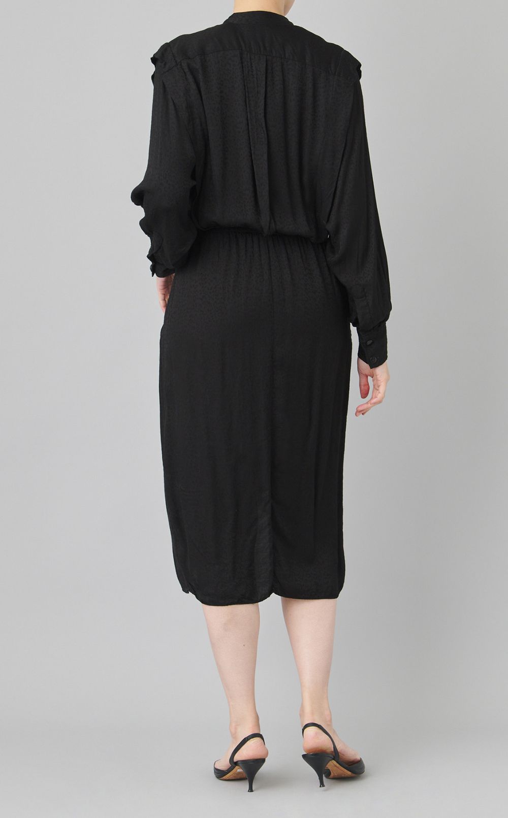 【reADdress】スタンドカラーミディワンピース