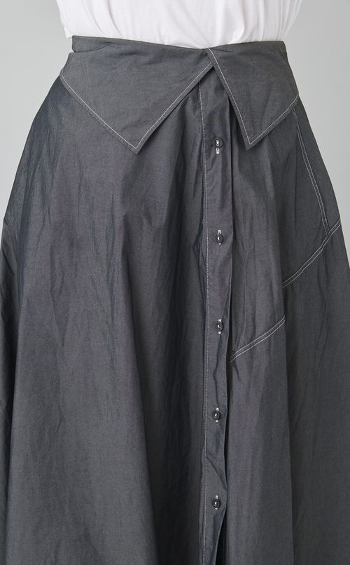 【reADdress】コットンポプリンミディスカート