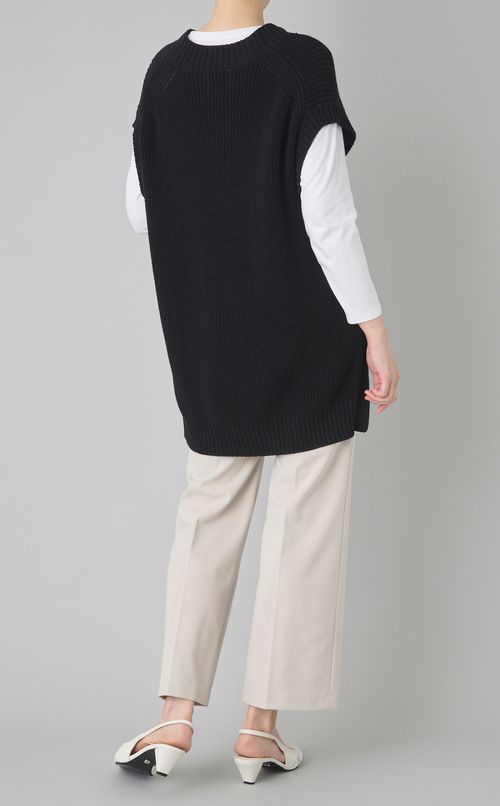 【reADdress】コットンVネックニットベスト