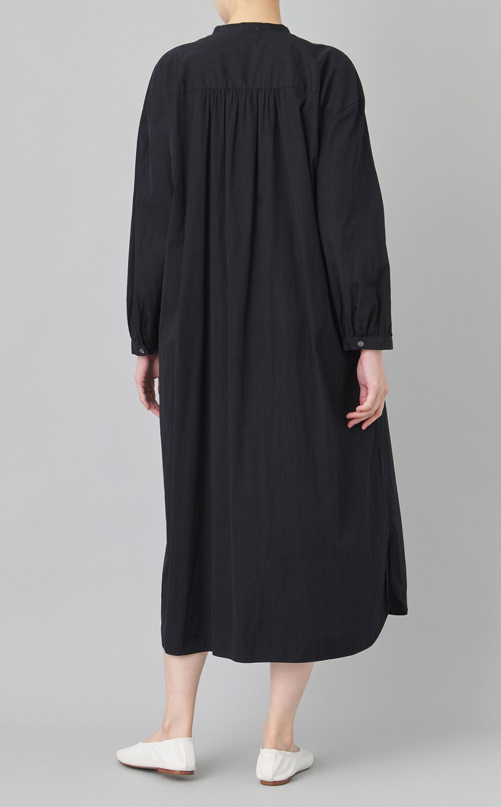 【reADdress】バンドカラーストライプワンピース