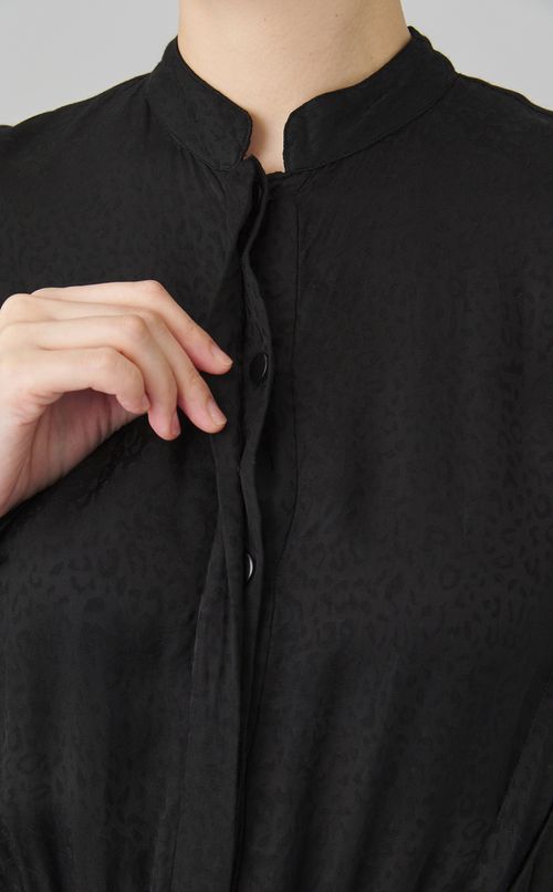 【reADdress】スタンドカラーミディワンピース