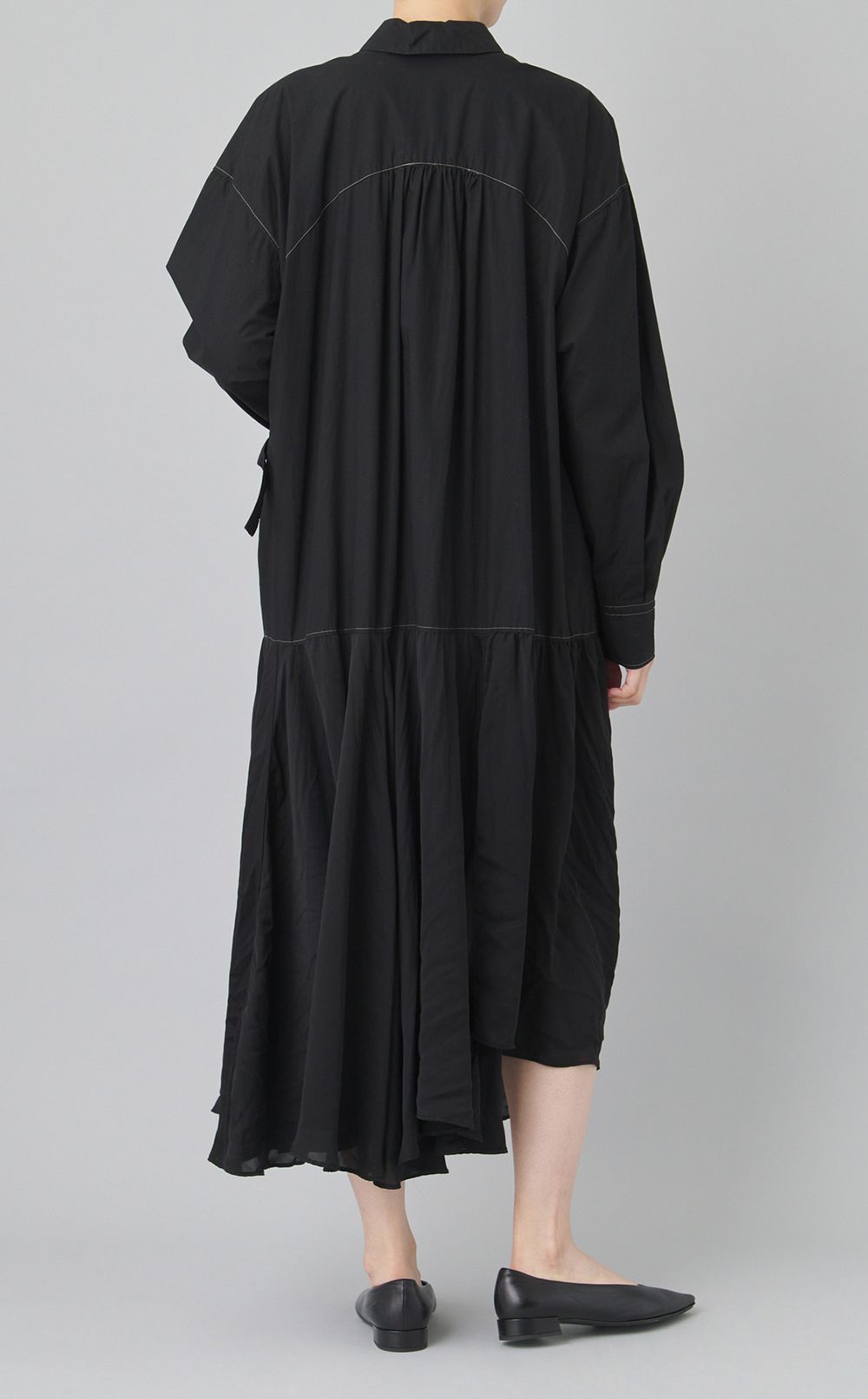 【reADdress】異素材シャツワンピース