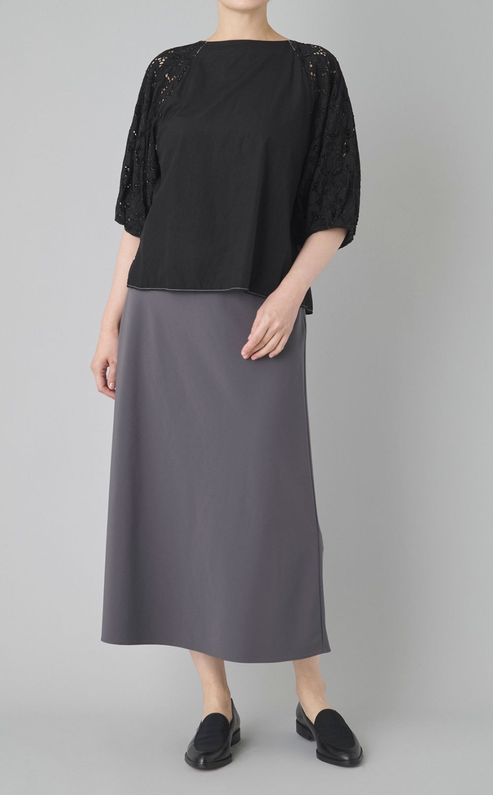 【reADdress】レースバルーンスリーブブラウス