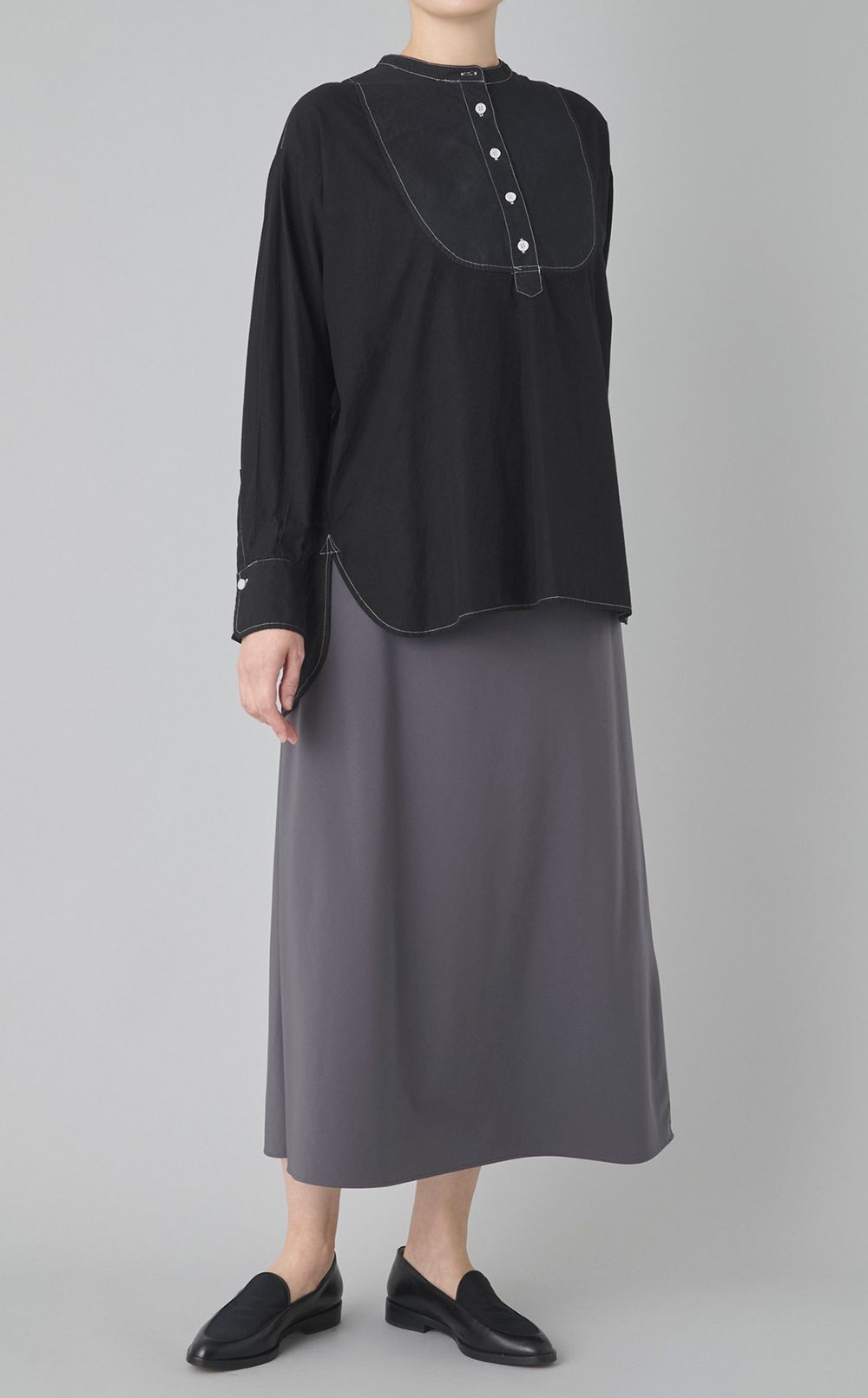 【reADdress】ミニフラワーストライプシャツ