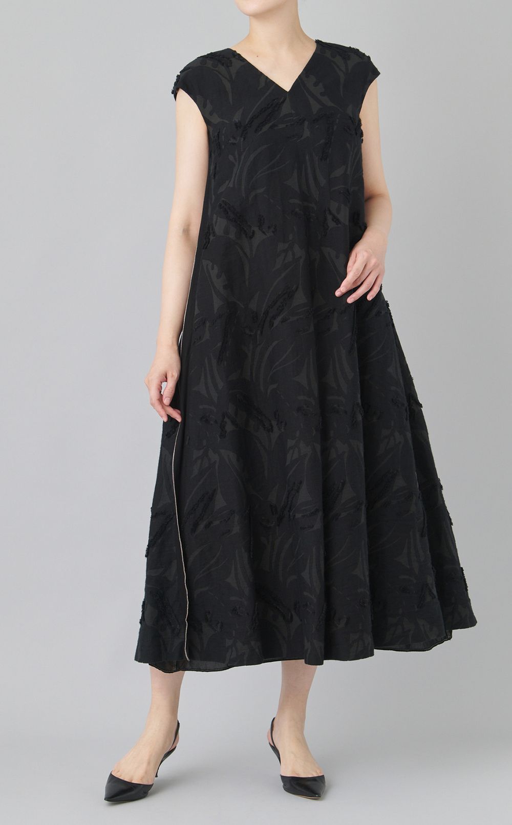 【reADdress】リーフジャガードワンピース