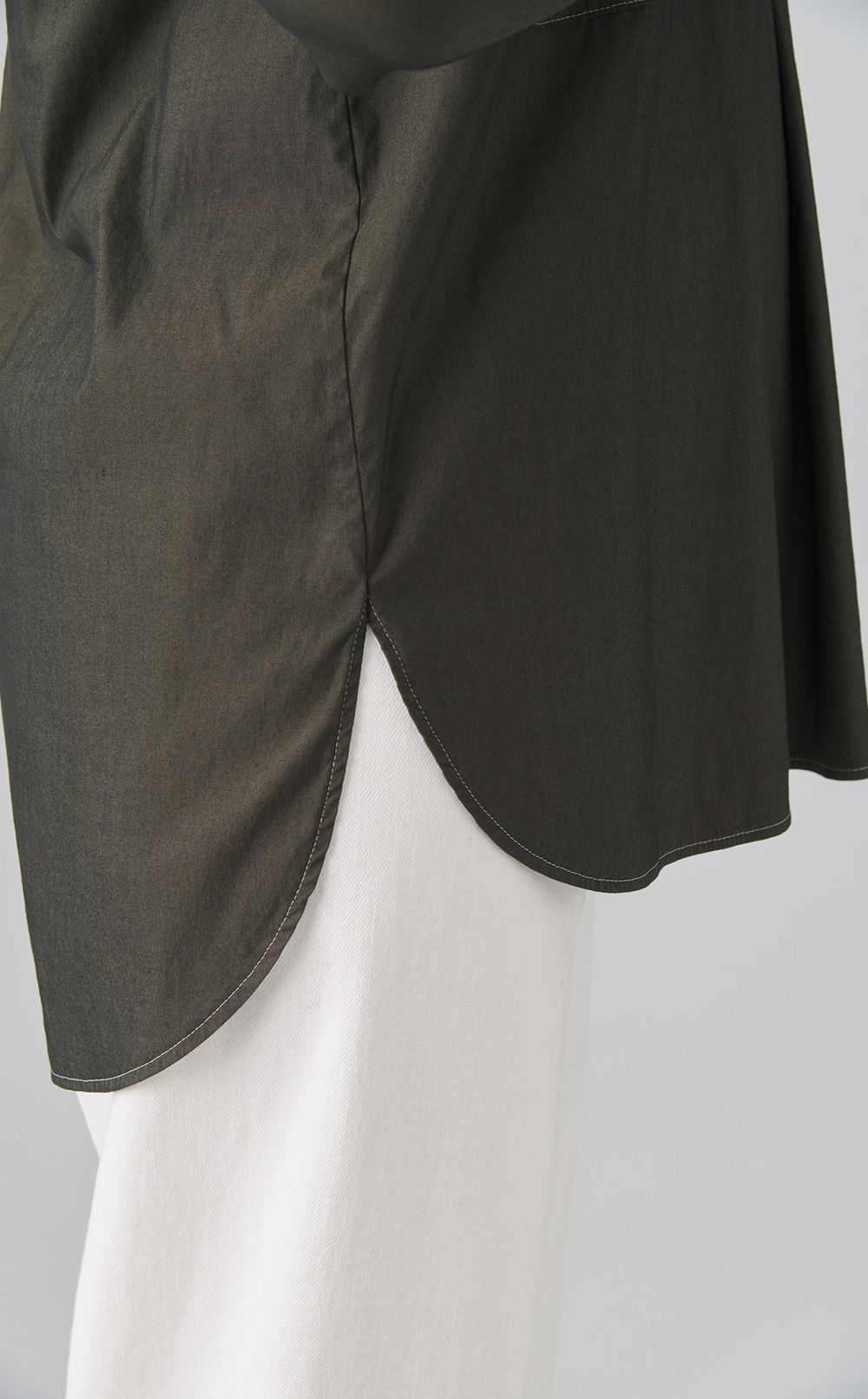 【reADdress】マオカラーオーバーサイズシャツ