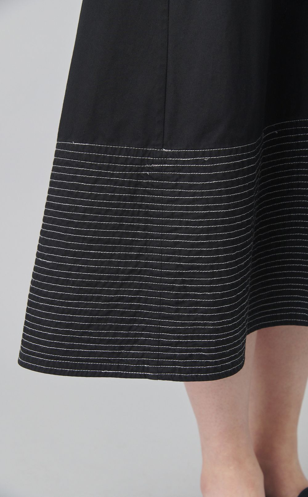 【reADdress】キーネックギャザースリーブロングドレス