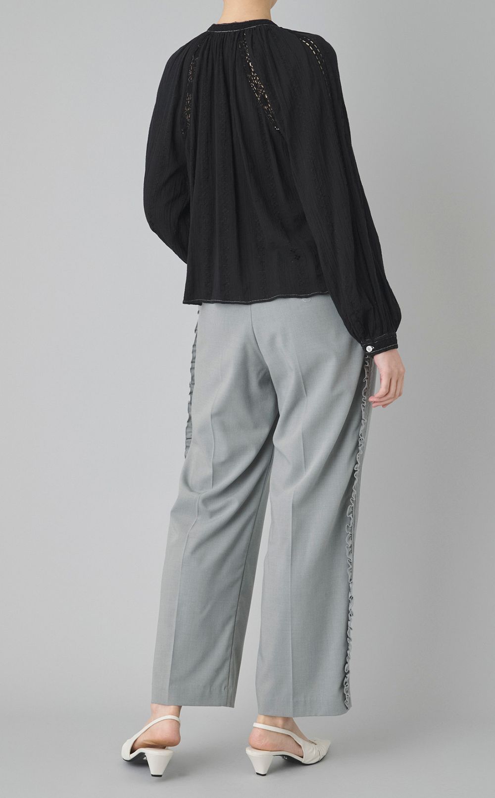 【reADdress】レーススモックギャザーブラウス