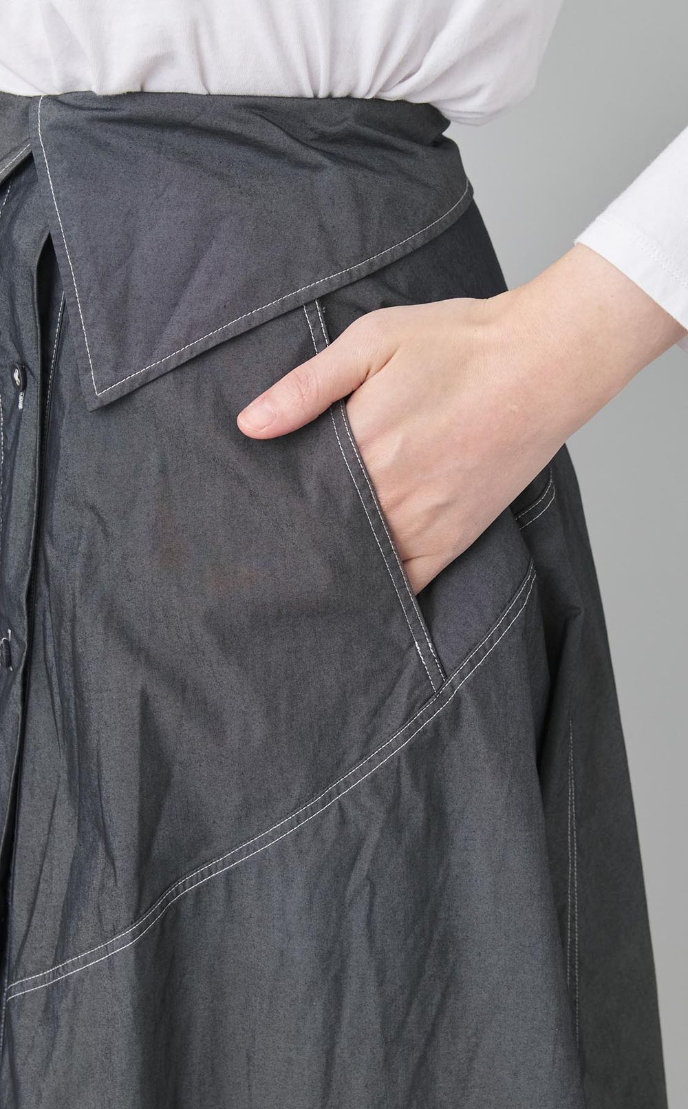 【reADdress】コットンポプリンミディスカート