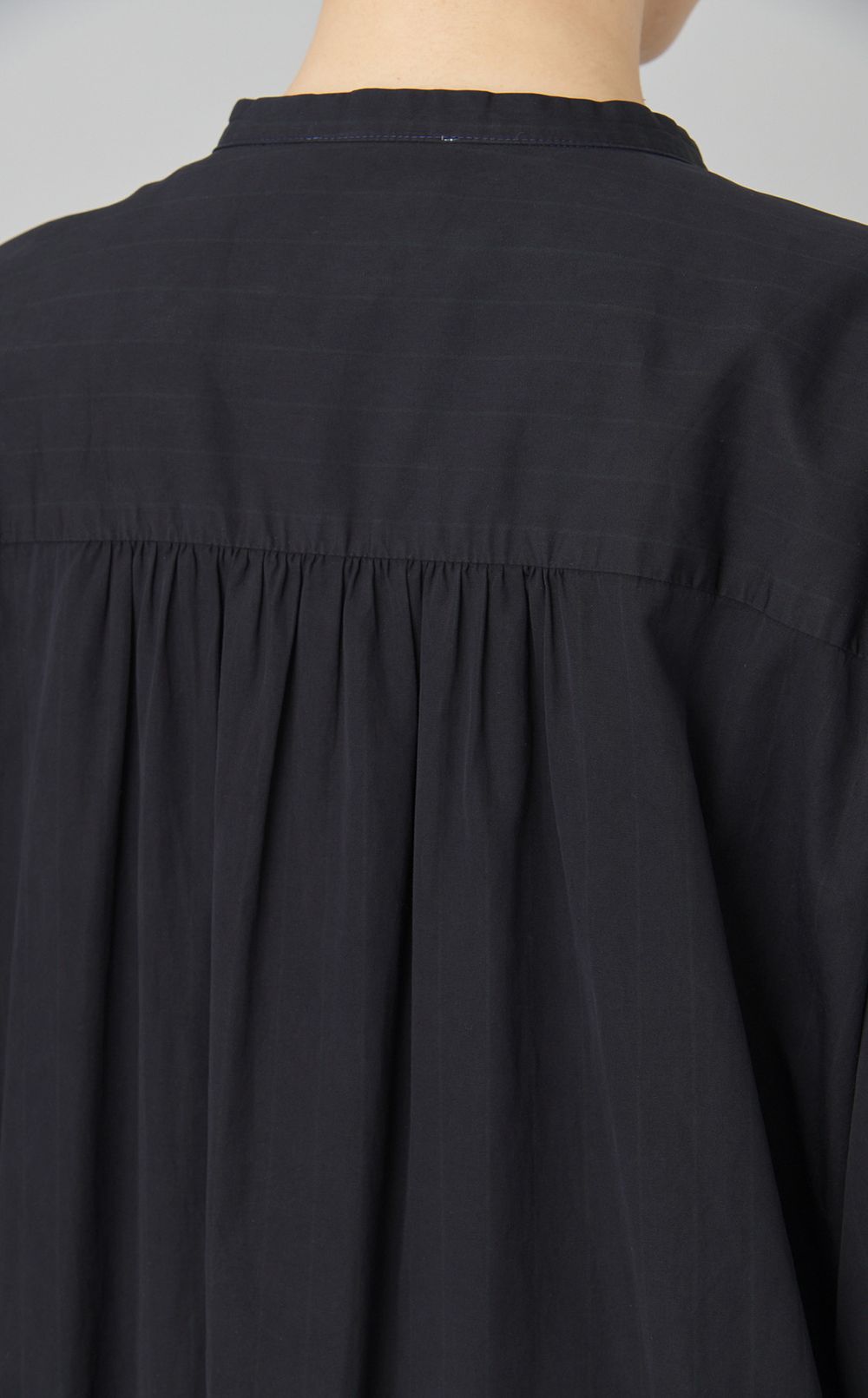 【reADdress】バンドカラーストライプワンピース