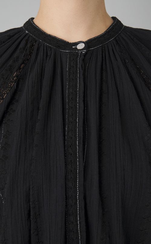 【reADdress】レーススモックギャザーブラウス