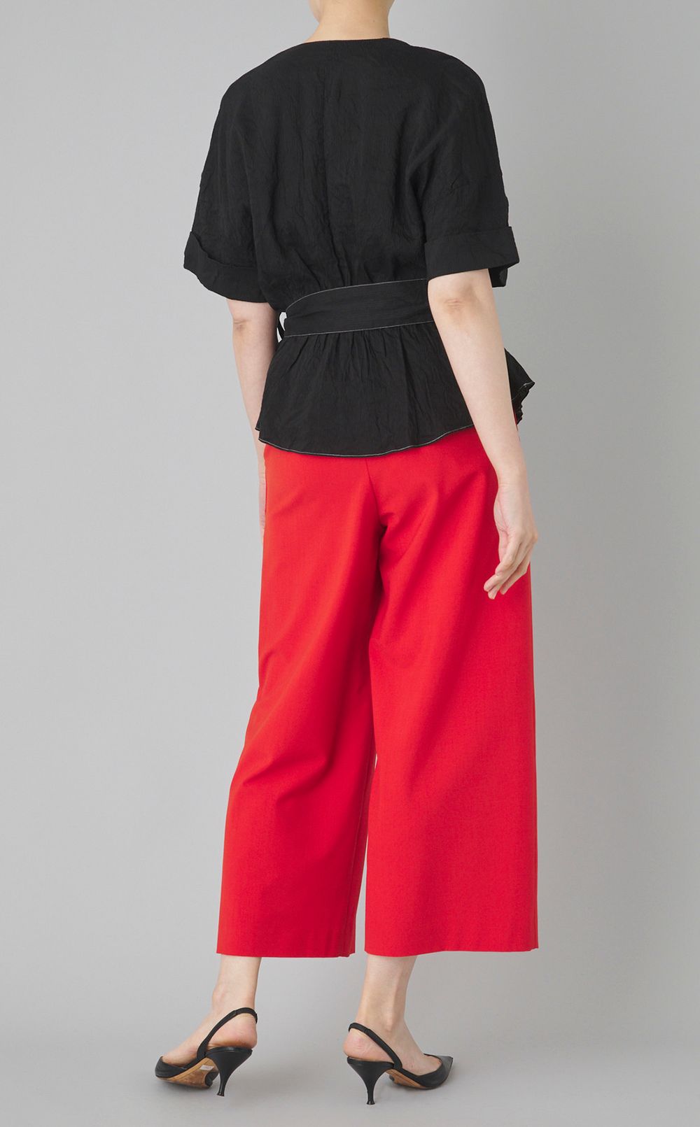 【reADdress】ストライプダブルカフブラウス