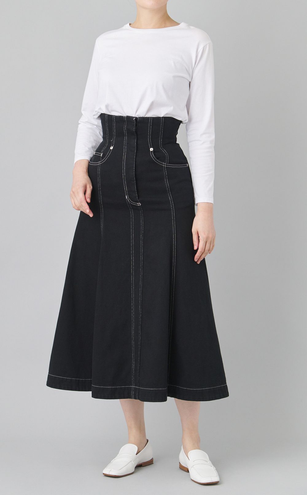 【reADdress】ハイウエストデニムスカート