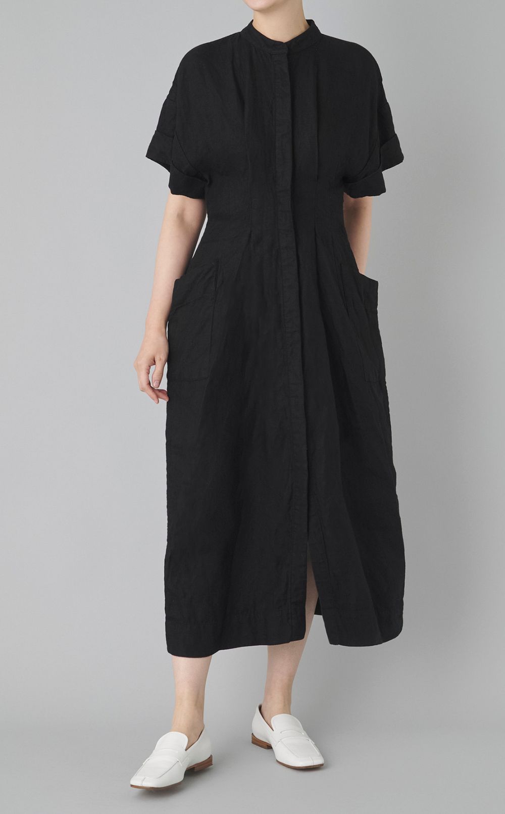 【reADdress】サイドポケットリネンワンピース
