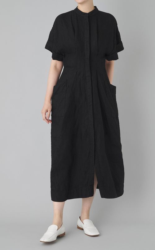 【reADdress】サイドポケットリネンワンピース