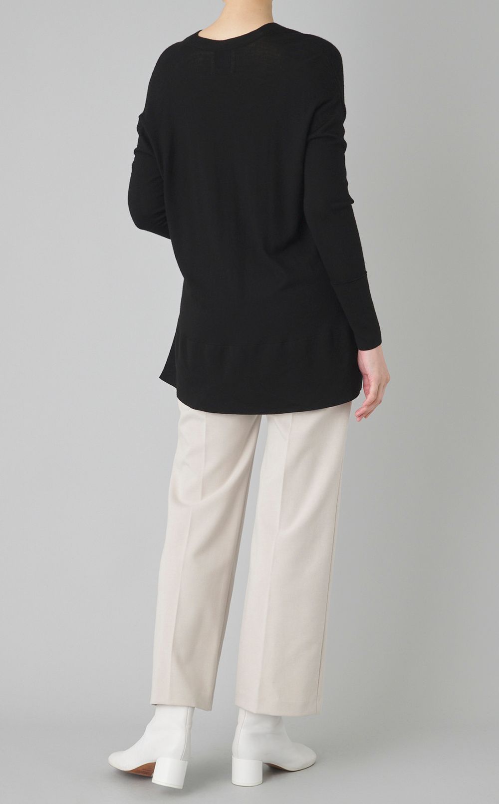 【reADdress】ウールVネックハイゲージニット