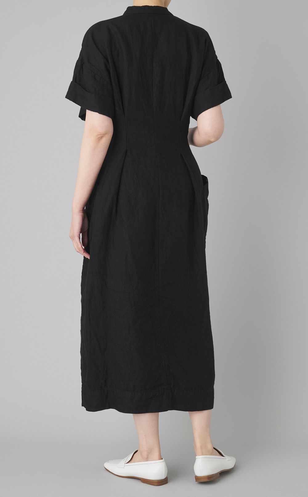 【reADdress】サイドポケットリネンワンピース