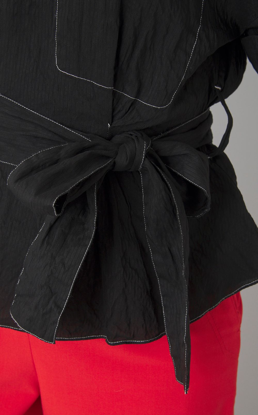 【reADdress】ストライプダブルカフブラウス