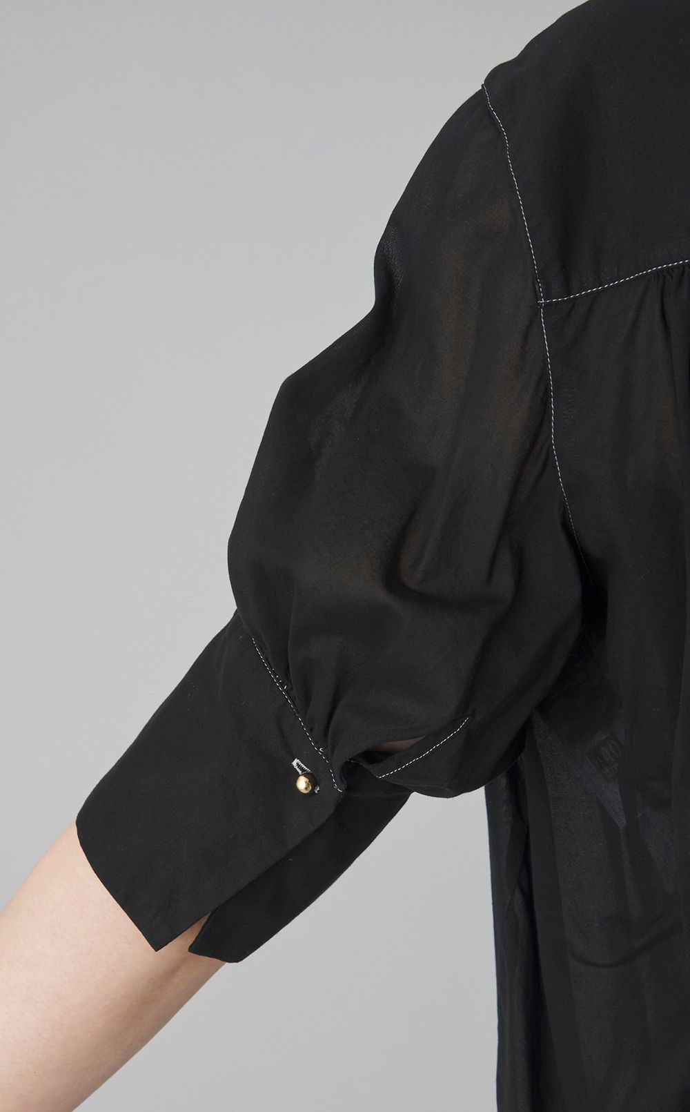 【reADdress】スキッパーギャザーブラウス