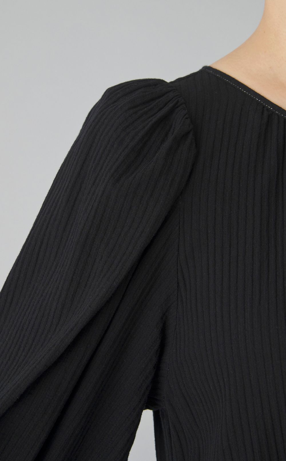 【reADdress】ギャザースリーブティアードマキシドレス