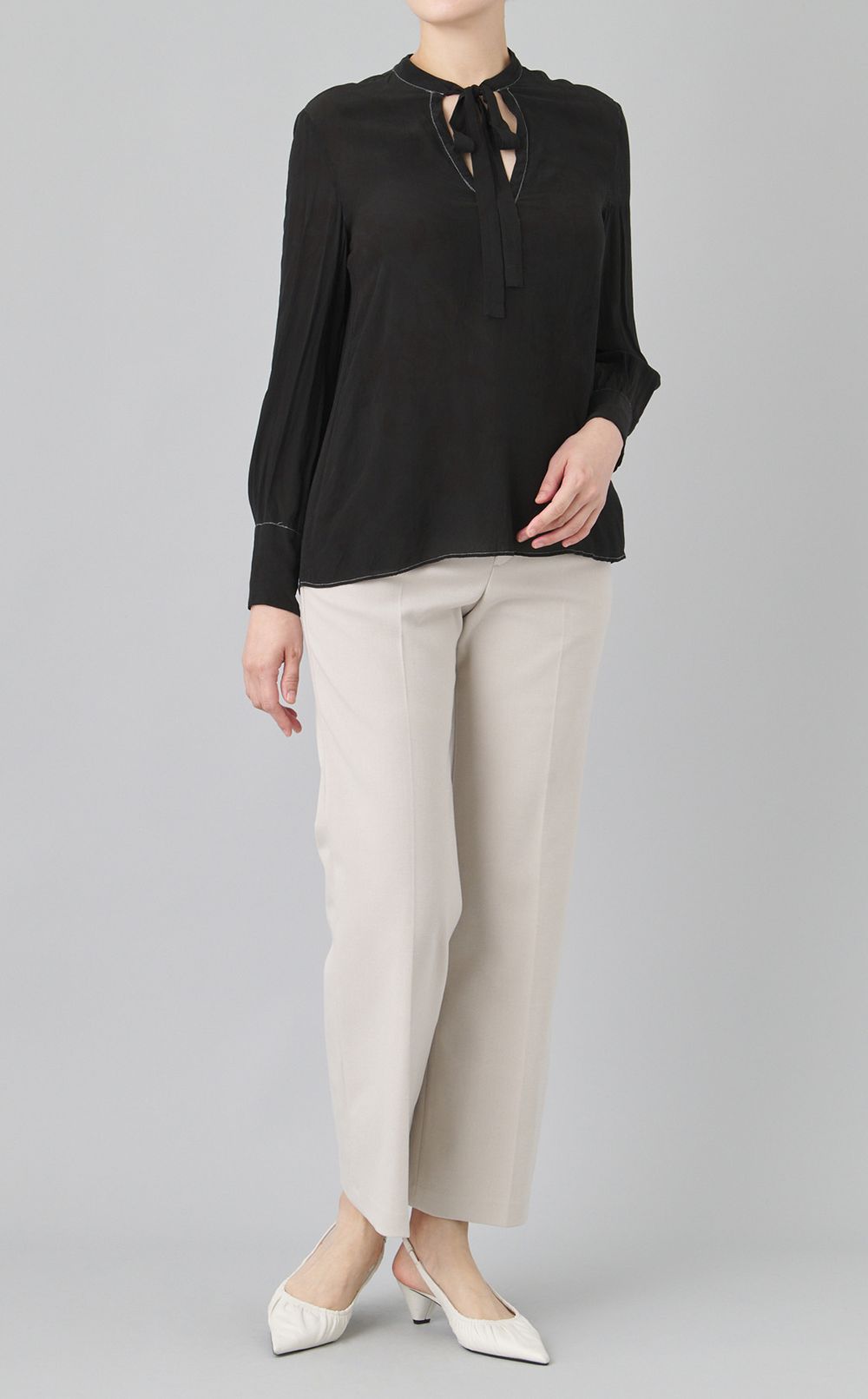 【reADdress】シルクボウタイブラウス
