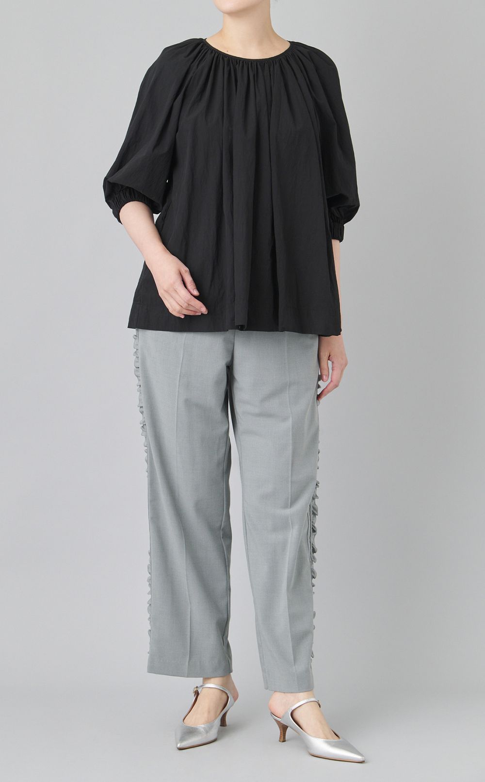 【reADdress】パフスリーブギャザーブラウス