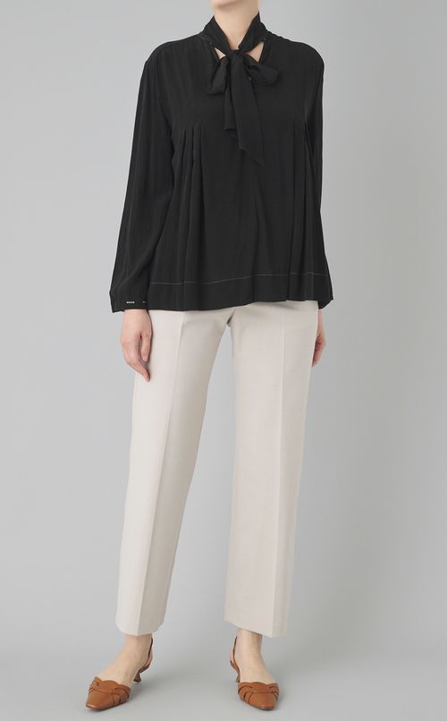 【reADdress】シルクボウタイフレアブラウス