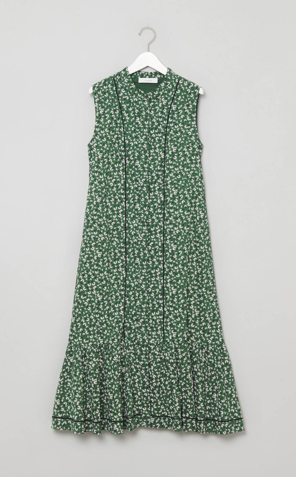 フラワープリントノースリーブワンピース