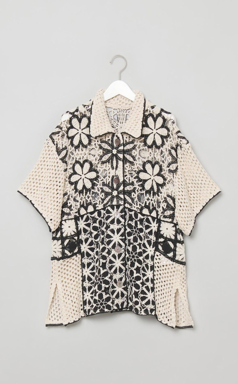 ミックスレースオーバーシャツ