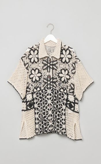 ミックスレースオーバーシャツ