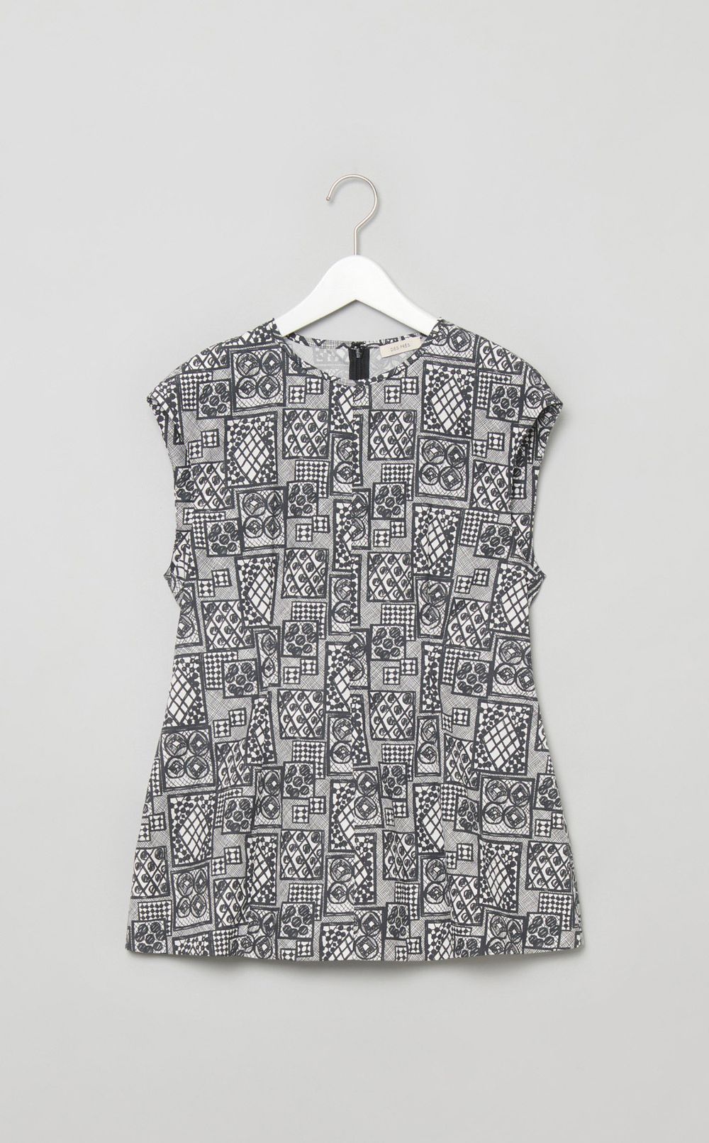 パッチワークプリントブラウス