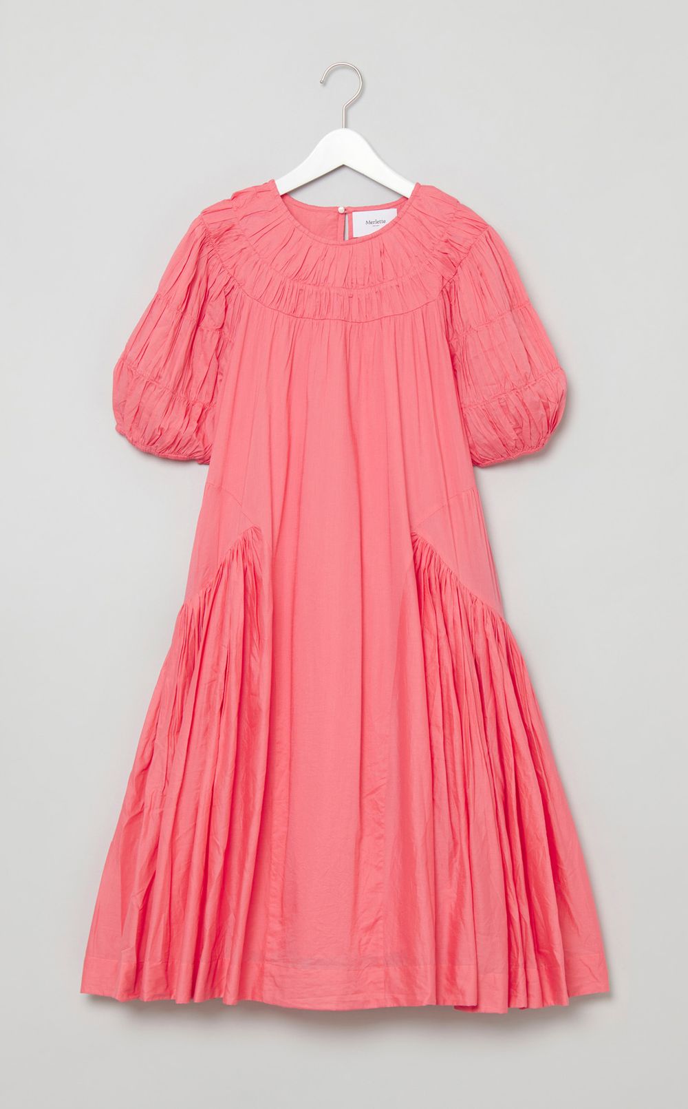 コットンギャザーヨークドレス