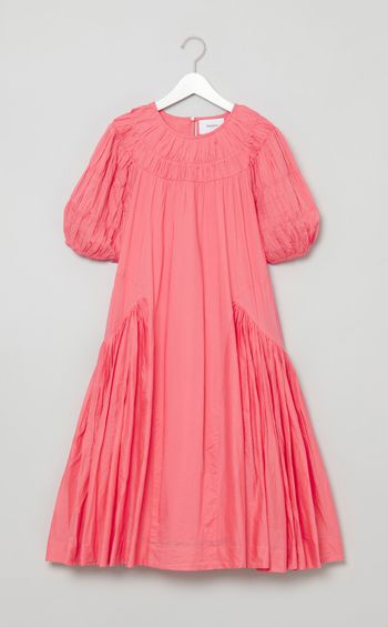 コットンギャザーヨークドレス