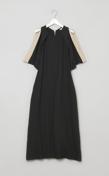 ダブルウェイジップリネンワンピース