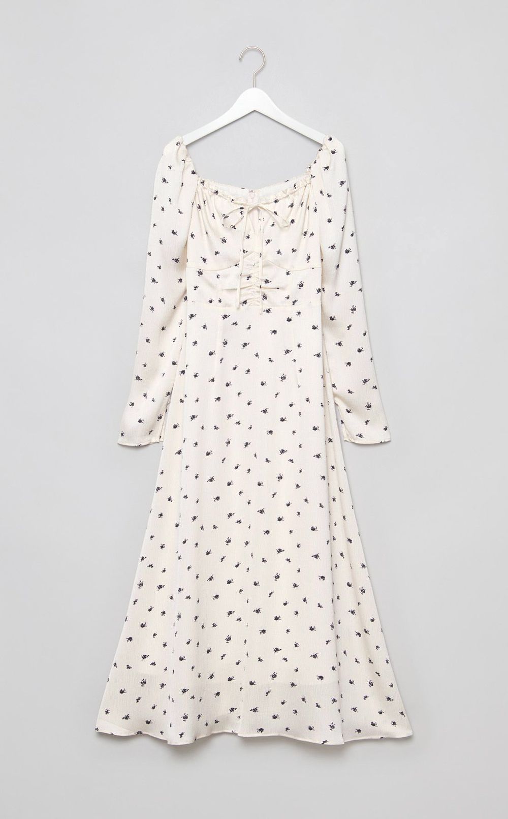 クレープサテンプリントワンピース