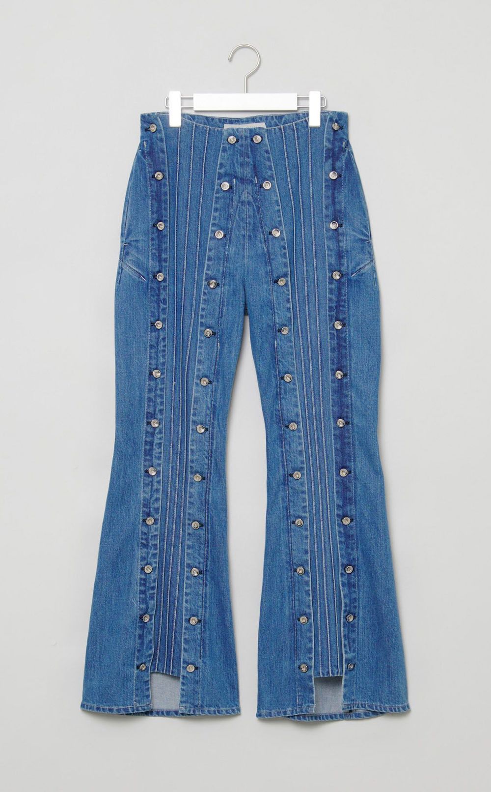 スナップハイウエストデニムパンツ