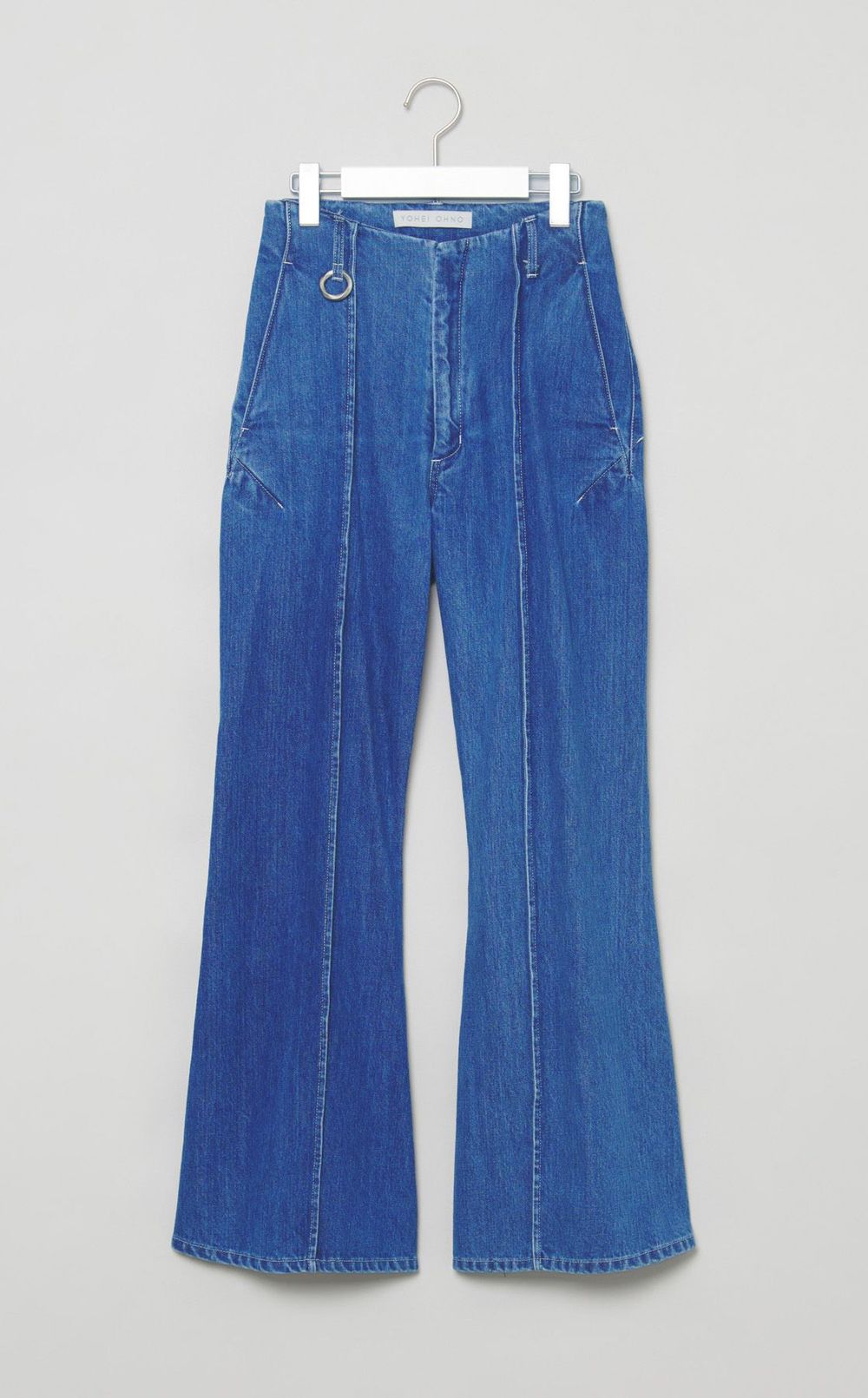 センターシームハイウエストデニムパンツ